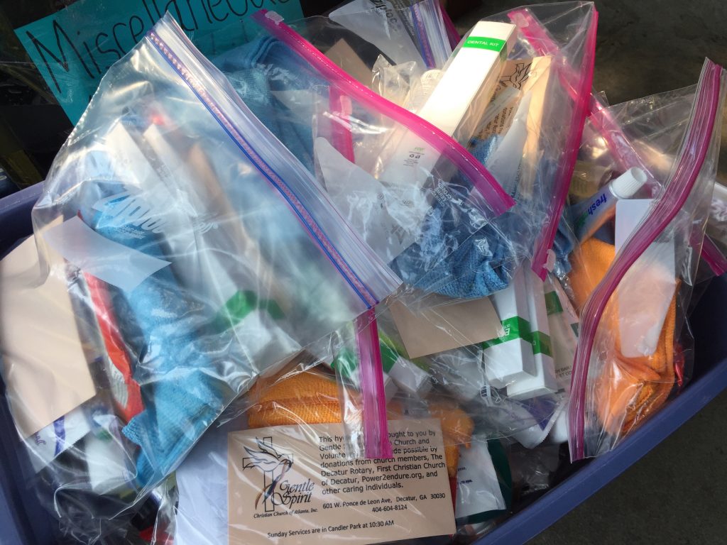 Completed hygiene kits